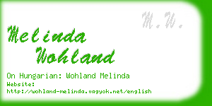 melinda wohland business card